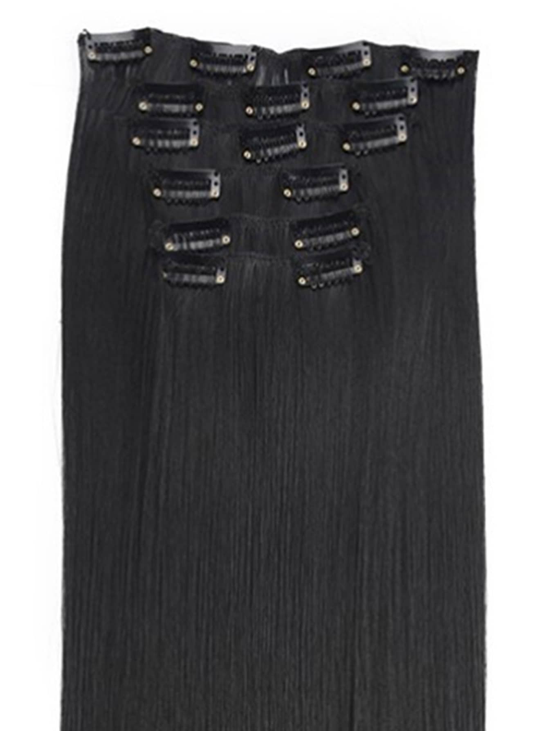 Extension per capelli Parrucca femminile sintetica multicolore con 16 clip per capelli lisci_voghion.com