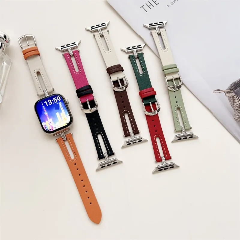 Uhrenarmband für iWatch 42/44/45/46/49 mm 38/40/41 mm PU-Leder Modisches Uhrenarmband für die Uhrenserie Ultra2 Serie 10/9/8/7/6/5/4/3/2/1_voghion.com