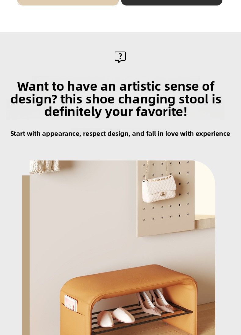 Home Changing Simple Living Storage Entrance Soft Cushion Shoe Rack Dressing Room Sofa Stool_voghion.com