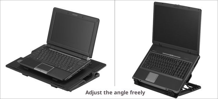 NeoGear NeoGear Ventola per laptop con base girevole da 14 pollici, altezza regolabile, supporto di raffreddamento_voghion.com