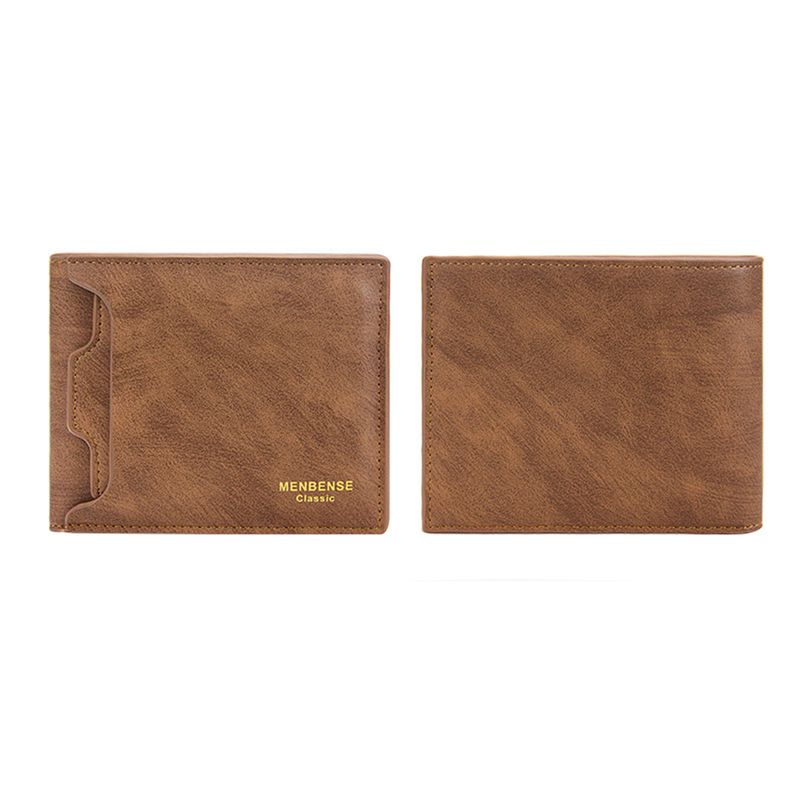 Kjiuyou Men Wallet Slim Multi-slots Short Frosted Large Capacity Detachable Card Holder Leather Bi-fold Male Business Pocket Wallet Daily Use_voghion.com
