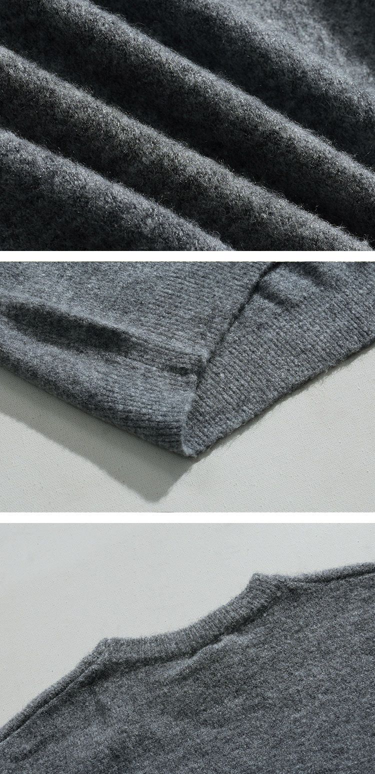 Men's Clothing Sweater Lazy Style Pullover Sweater Loose Round Neck Top_voghion.com