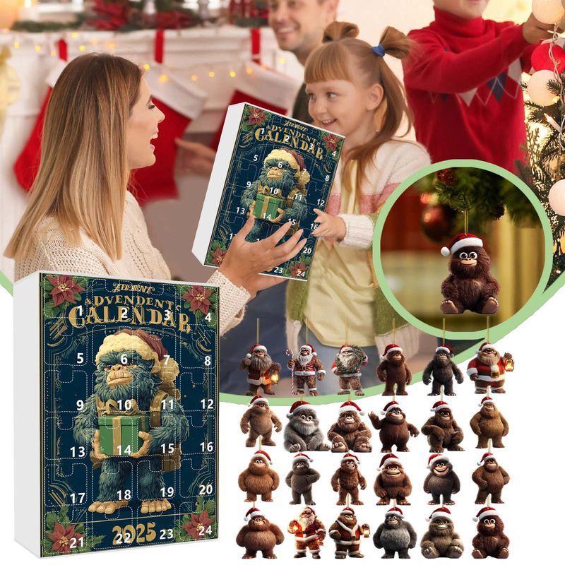 Perfect Christmas: Christmas Ape Man Advent Calendar Blind Box, Holiday Decorations, Christmas Blind Boxes_voghion.com