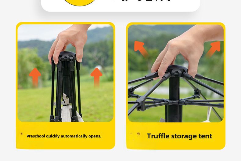 Tenda automatica a doppio strato per 3-4 persone, quattro stagioni, costruzione antipioggia, apertura rapida, tenda da campeggio esposta_voghion.com