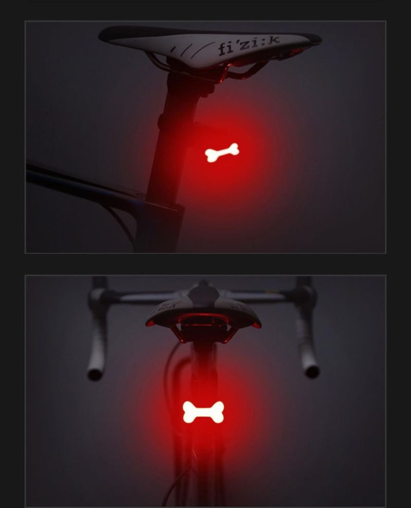 Feux de vélo de montagne à chargement USB, éclairage arrière créatif haute luminosité pour la conduite de nuit_voghion.com
