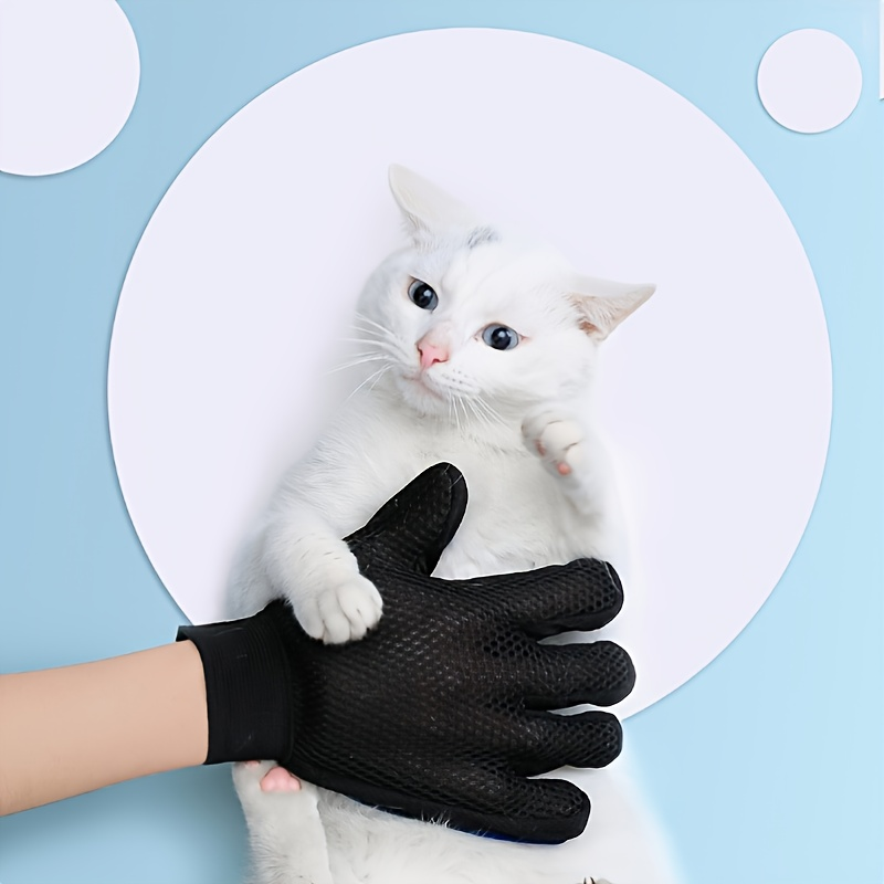 Pet Hair Removal Gloves Massager Bath Cleaning Tool For Dogs Cats_voghion.com