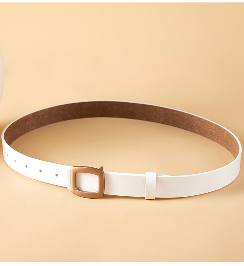 Nuova cintura in vita per jeans semplice e versatile da donna in vera pelle double face_voghion.com