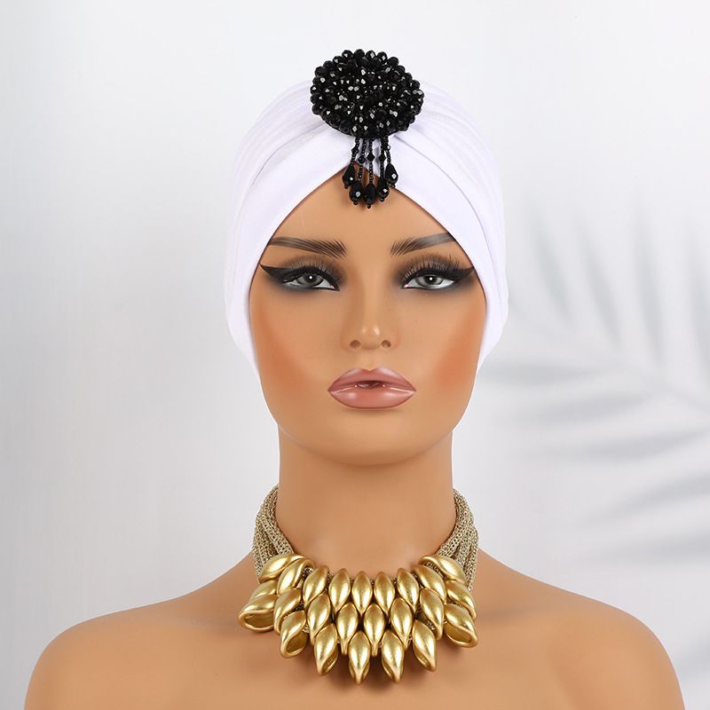 Nuovo accessorio con nappe sulla fronte, cappello anguria plissettato bohémien, cappello indiano, cappello per capelli_voghion.com