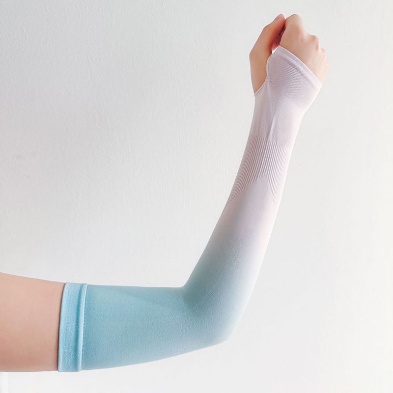Cyclisme d'été pour hommes et femmes, couleurs changeantes, protection solaire, manches en soie fine, résistant aux UV_voghion.com