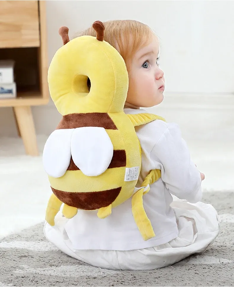 Chránič hlavy Chránič Baby Protect Polštář Naučte se Chůze Pokrývky hlavy Zabraňte zranění Bezpečnostní podložka prevence Fall Cartoon Bee Dětské polštáře_voghion.com