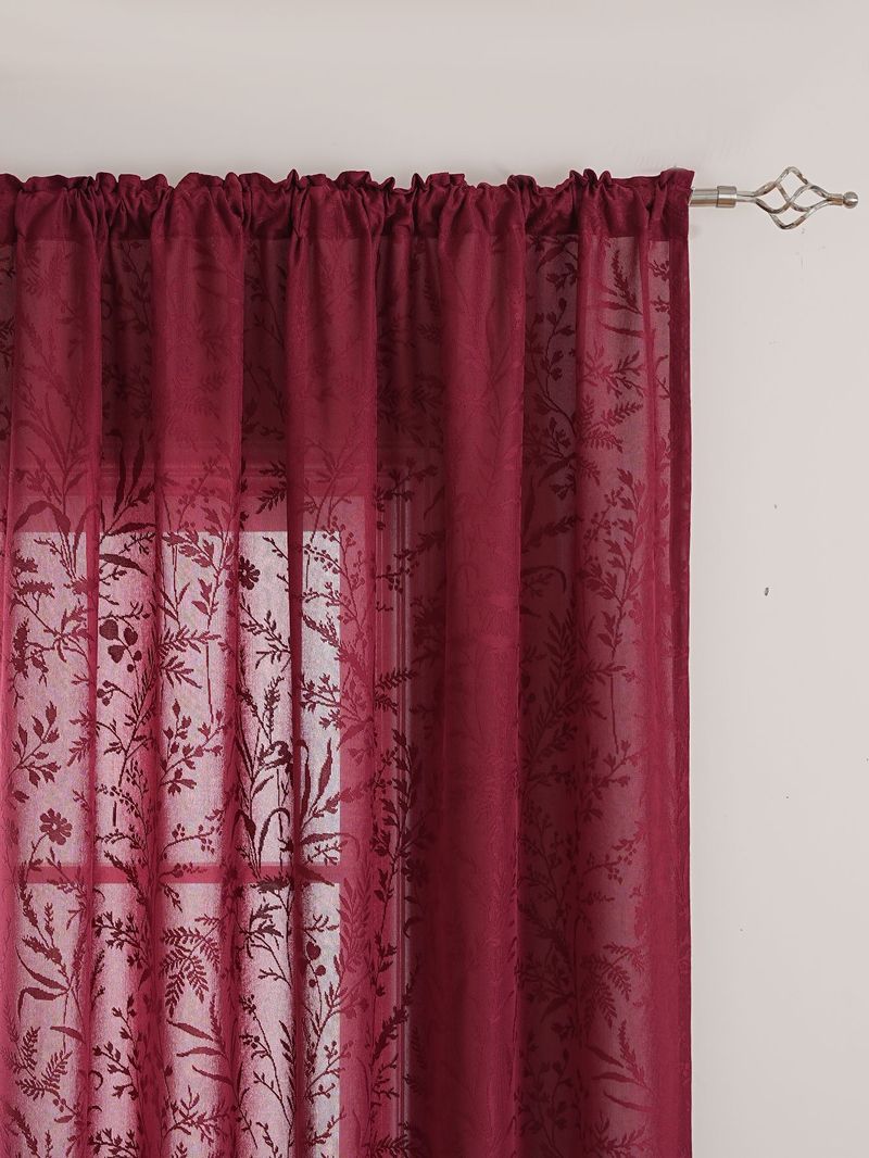 Tende trasparenti in pizzo, tende semi-trasparenti in poliestere, pronte all'uso, per soggiorno, camera da letto, vintage, floreali, boho chic, filtraggio della luce, privacy_voghion.com