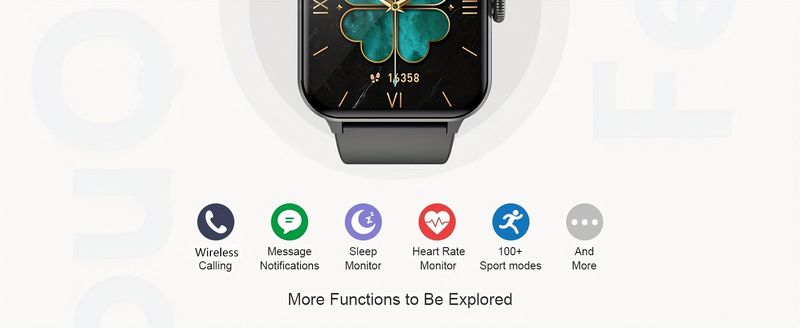 Έξυπνο ρολόι Blackview για άνδρες και γυναίκες, το πιο πρόσφατο υψηλής ευκρίνειας γυμναστήριο 4,7 cm με περισσότερες από 100 λειτουργίες άθλησης, συμβατό με Android και iPhone_voghion.com