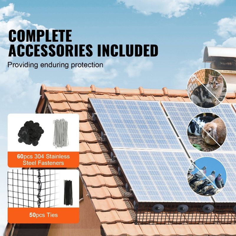 Guard 100ft Solar Fasteners Critter Bird Guard Kit Roll With 60pcs Guard Steel Rustp Solar Panel Stainless X Inch Panel With 6_voghion.com