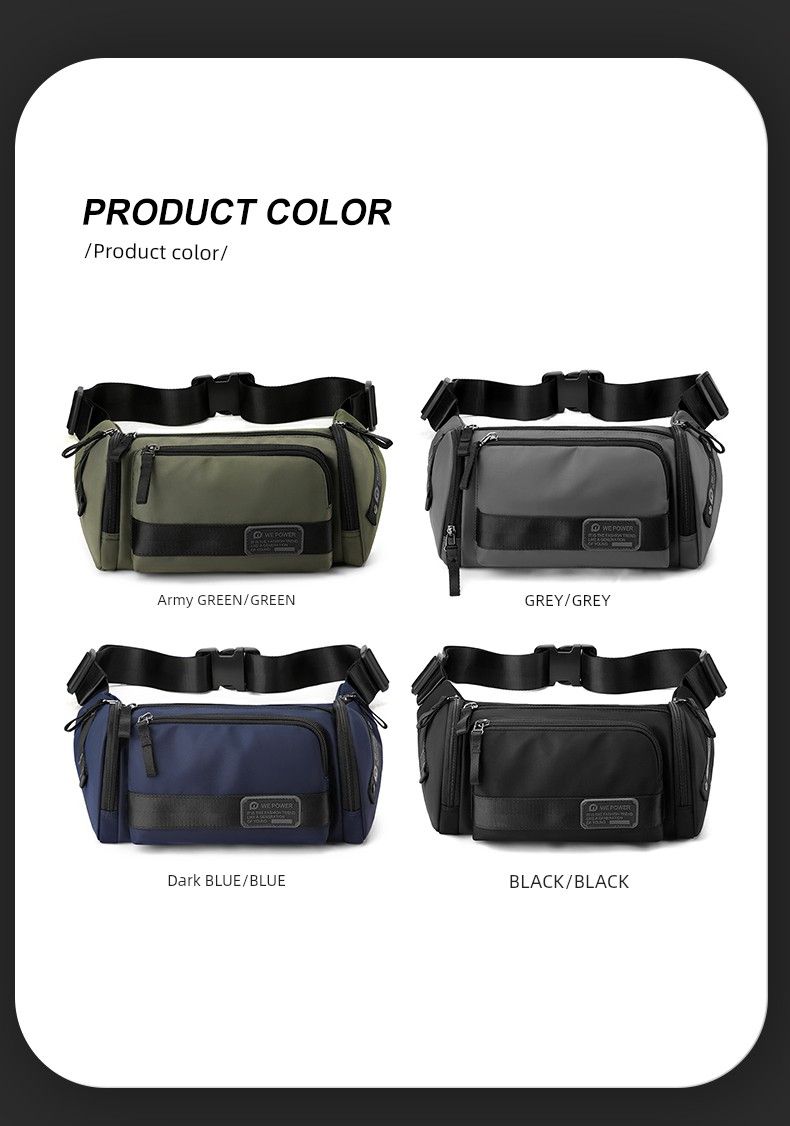 Chest Multi-Functional Men's Messenger Simple Commuter Shoulder Outdoor Leisure Large Capacity Sports Riding Waist Bag_voghion.com