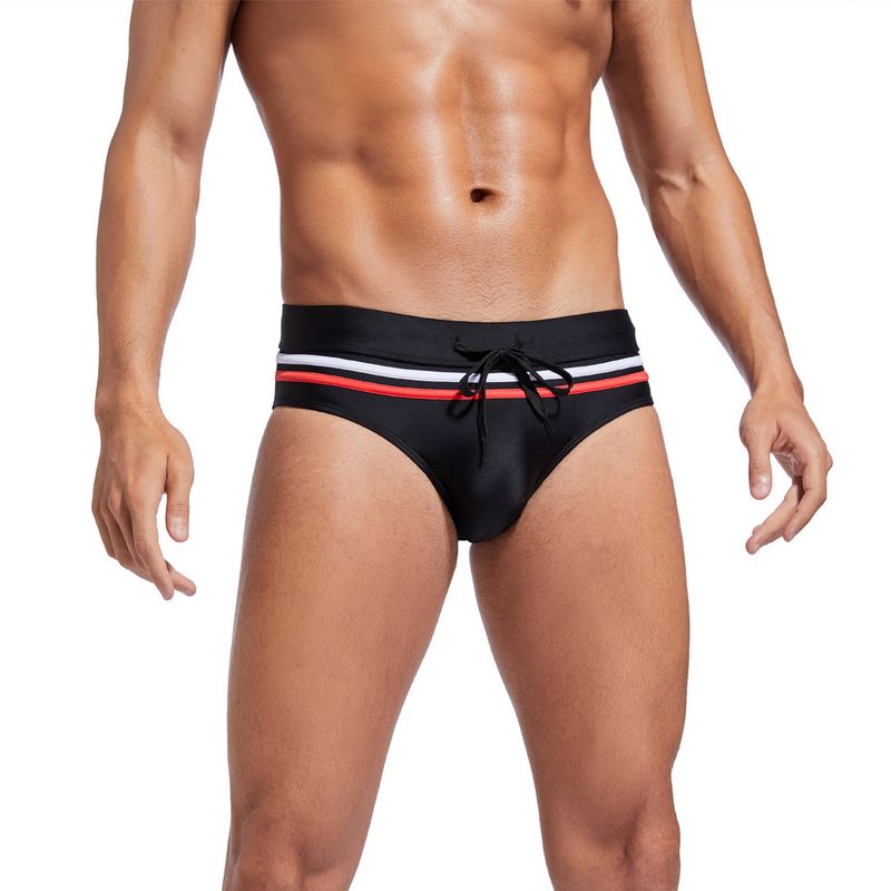 Sexy Low-Rise Solid Swim Shorts - Anti-Peek & Quick-Dry Comfortable Beachwear_voghion.com
