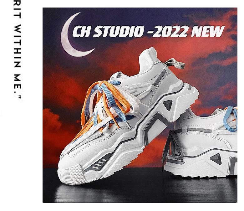 Scarpe casual da uomo alla moda, sportive, alla moda, con lacci irregolari mimetici, stile coreano, primavera e autunno 2024_voghion.com