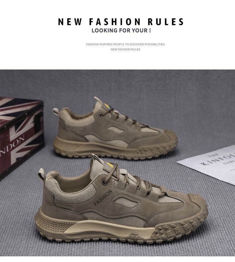 Wanderschuhe Herrenschuhe Frühling Baustelle Arbeit Rutschfeste Verschleißfeste Sportschuhe Casual Board Schuhe Arbeitsversicherung Schuhe_voghion.com