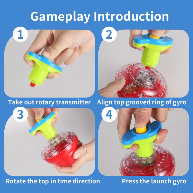 Creative And Fun Hand Twist Launch Flying Saucer Light Gyro Night Market Hot Sale Decompression Flash Gift Toy_voghion.com