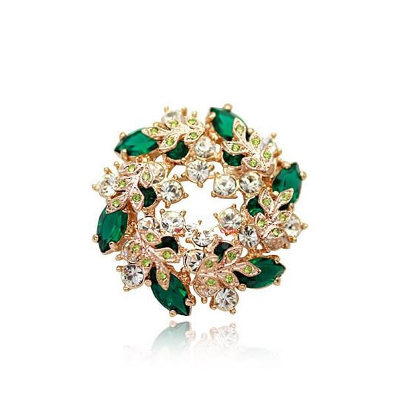 Women's Jewelry Angel Wreath Brooch Female Simple Fashion Personality Bauhinia Crystal Brooch Versatile Atmosphere Suit Pin Small_voghion.com