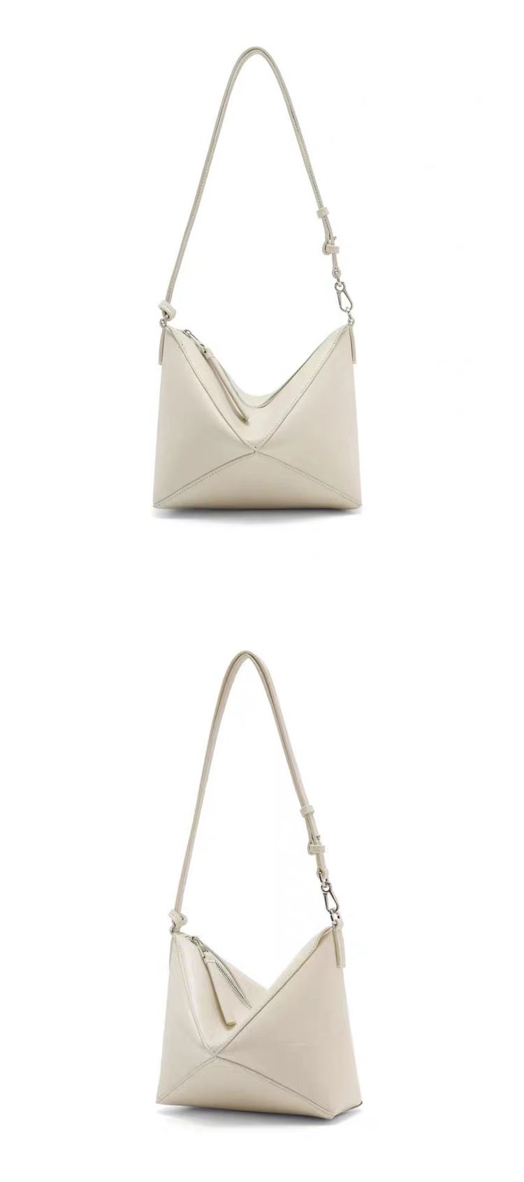 Geometric Folding 2024 New Underarm Premium, Luxury, Leather Small Bag, Cowhide Single Shoulder Crossbody Bag_voghion.com