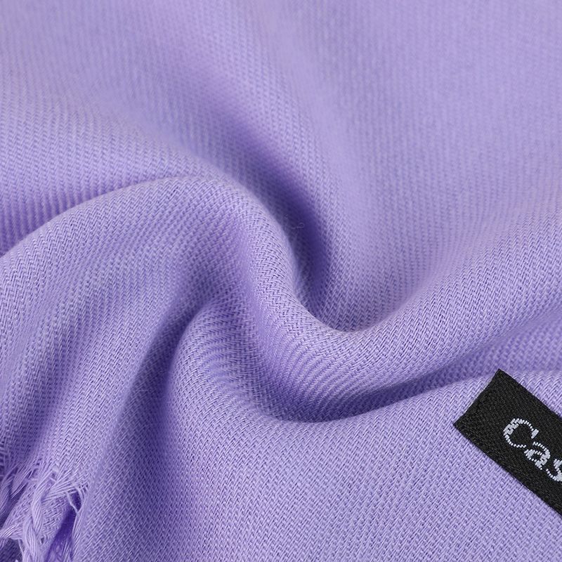 Neuer einfarbiger, verdickter, warmer, bestickter Kaschmirschal im koreanischen Stil für Damen im Herbst-Winter-Stil mit Quaste_voghion.com