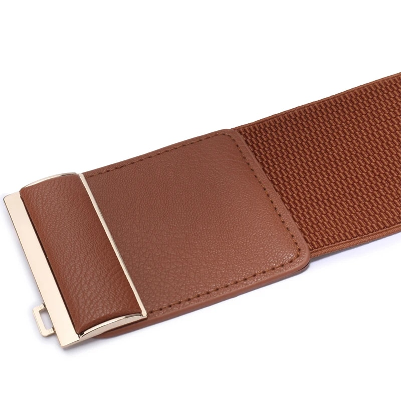 HOT Womens Belt Elastic Stretch Cinch Lady Cummerband Plus Size Girls Waistband Waist Seal 7.5cm Wide_voghion.com