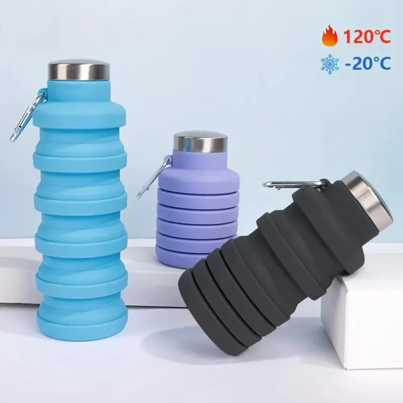Bouteille pliable peu encombrante - Outils de voyage en silicone_voghion.com