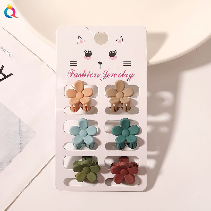 Fermaglio per capelli piccolo alla moda color caramella Morandi, confezione da sei, mini accessori per capelli_voghion.com