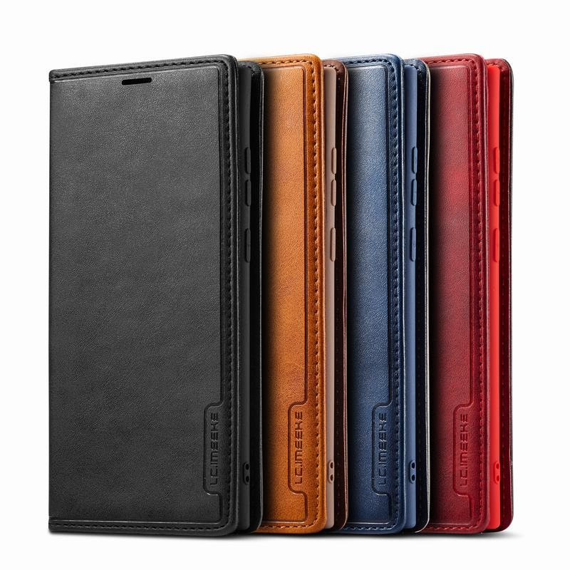 Cassa del telefono di vibrazione per Samsung Galaxy S23 S22 S21 S20 Plus Portafoglio in pelle magnetica ultra lusso Stand Cover posteriore su S 23 Plus Coque_voghion.com