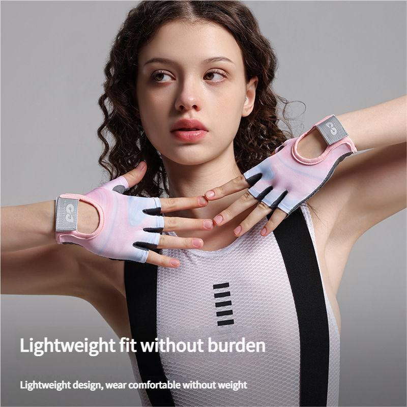 Gants de cyclisme d'été pour femmes, antidérapants, respirants, résistants aux chocs et à l'usure, demi-doigts, pour sports de plein air_voghion.com