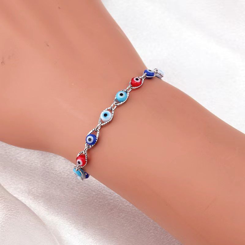 New Devil's Eye Anklet Simple Fashion Street Style Women's Beach Leg Chain High-end Jewelry_voghion.com
