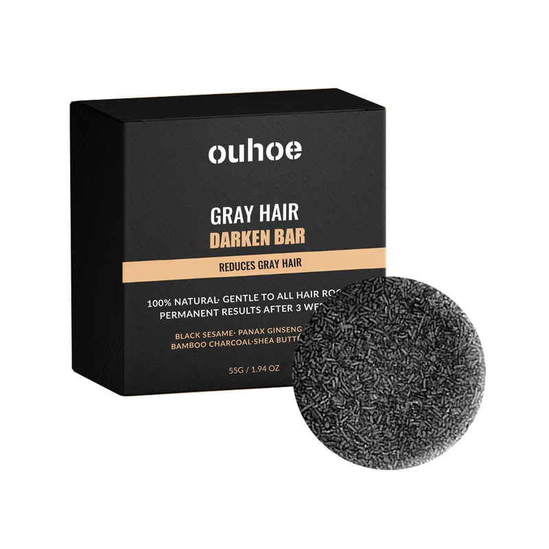 Sapone oscurante per capelli annerimento barba sopracciglia pulizia profonda rafforzare nutrire riparare capelli bianchi grigi trattamento Shampoo Bar_voghion.com