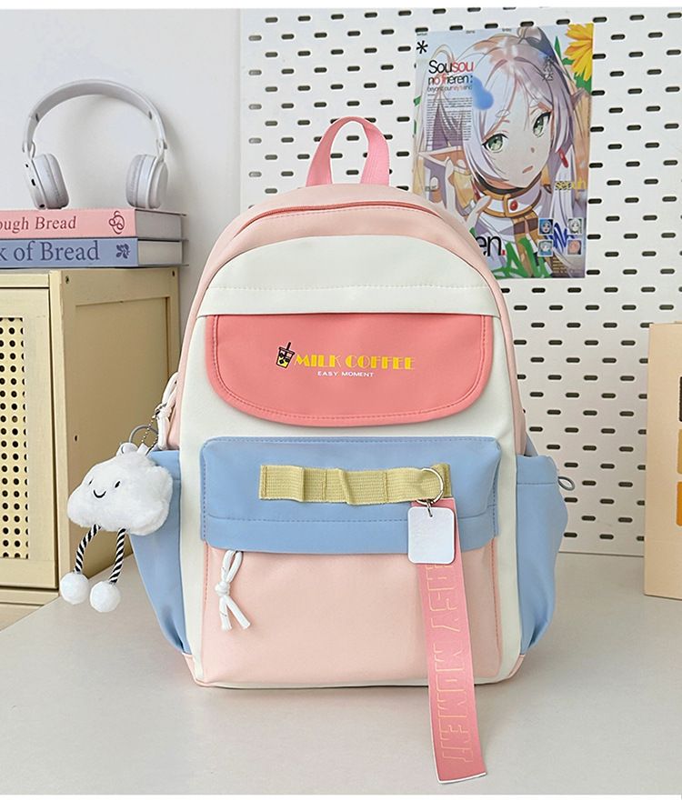Lightweight Nylon Backpack For Girls - Stylish School & Travel Daypack With Cushioned Straps, Multiple Colors_voghion.com