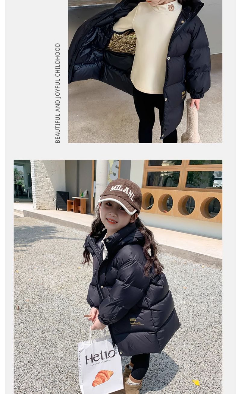 Langer Puffermantel für Mädchen mit Graphen-Futter, Winterjacke mit Kapuze für Teenager (140–170 cm), warmes und stylisches koreanisches Design_voghion.com