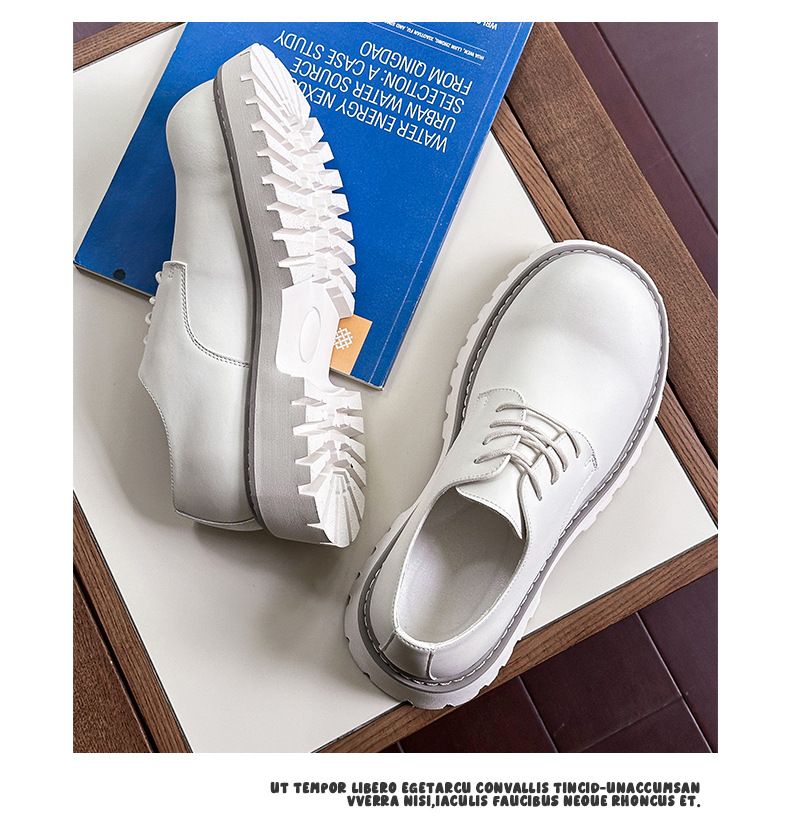 Herren-Derby-Arbeitsstiefel im britischen Stil mit dicker Sohle und größer werdender Sohle, Niche-Schuhe aus weißem Leder, 32057_voghion.com