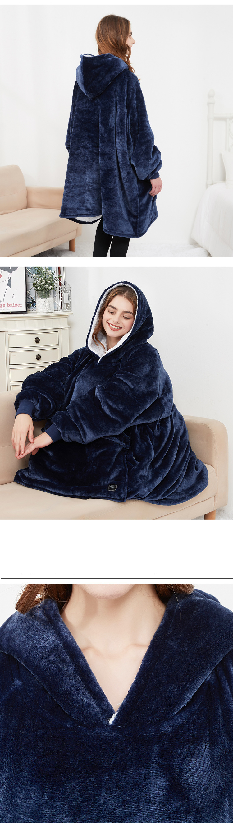 Women's thick casual electric heating lazy clothes_voghion.com
