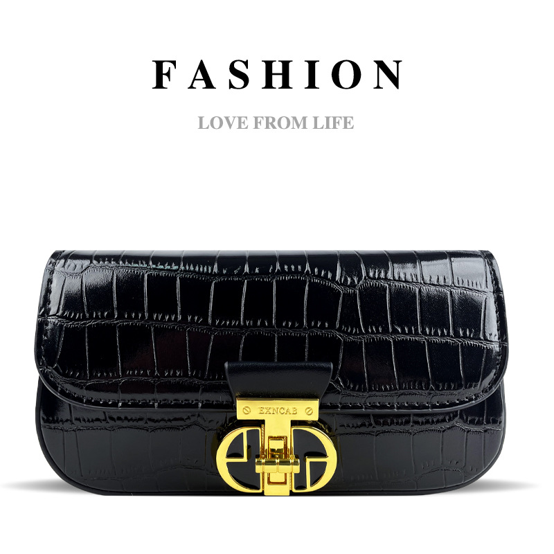 Bolsos de mujer con patrón de cocodrilo para niña, a principios de primavera, nuevo bolso de mensajero individual, lujoso bolso con cadena para las axilas_voghion.com