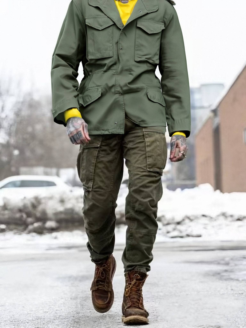 Vyriška kamufliažinė lauko striukė Kombinezonai kamufliažiniai kombinezonai Tank Overcome Military Striukė Motociklo striukė Tough Man Striukė Amerikietiška striukė_voghion.com