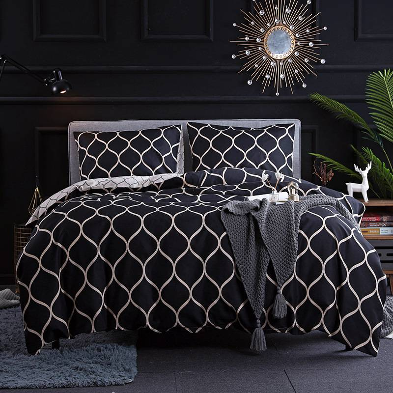 Soft Material Animal Leopard Printing Three Piece Set Duvet Cover Full Size For Bedding_voghion.com