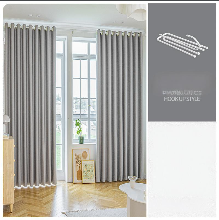 Rideau de chambre double face en coton et lin, insonorisé, occultant, moderne et simple, pour salon_voghion.com