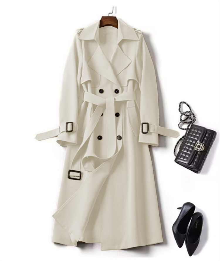 Ženski Temperament Slim Slim Waist Modni Trench Coat_voghion.com