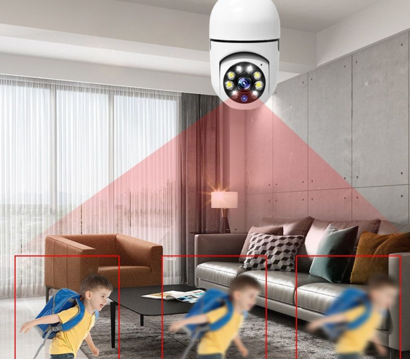 Panoramic Home 2.4G Lamp Head Camera Wireless E27 Bulb Camera 360 Degree Rotation Night Vision Explosive Model_voghion.com