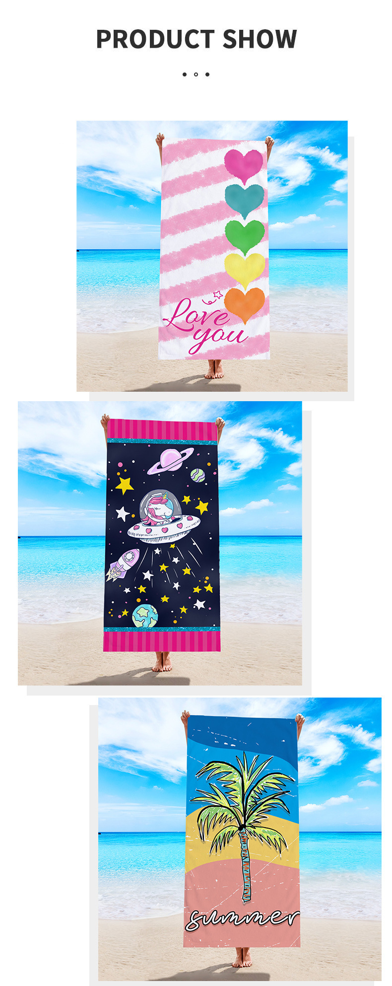Star-Printed Double-Sided Beach Towel - Gradient Ombre Design, Ultra-Soft Microfiber For Swimming & Sunbathing_voghion.com