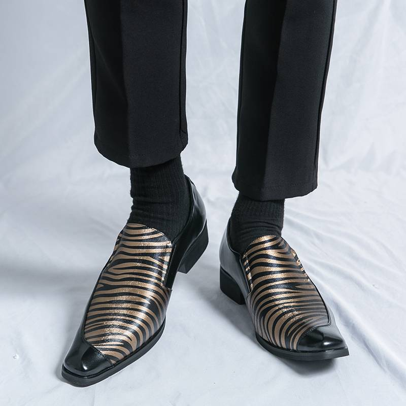 Scarpe da uomo in pelle taglie forti 46 Codice 2025 Scarpe casual formali per parrucchieri Suola in poliammide Superficie in gomma_voghion.com