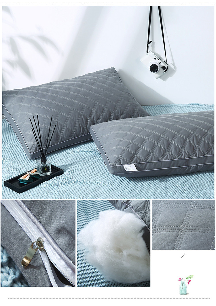 Hotelkissenkern Baumwolle Waschbar Nackenkissen für Erwachsene Einzel- und Doppelfeder-Samtkissen Hotelkissenkern_voghion.com