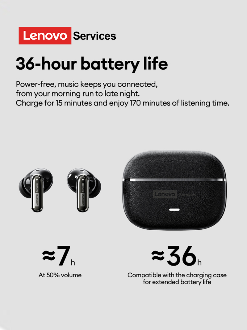 Original Lenovo LE208 TWS Bluetooth 6.0 Kabellose Leder-Ohrhörer Stereo ENC Noise Cancelling-Kopfhörer 38 ms Gaming-Headset mit geringer Latenz_voghion.com