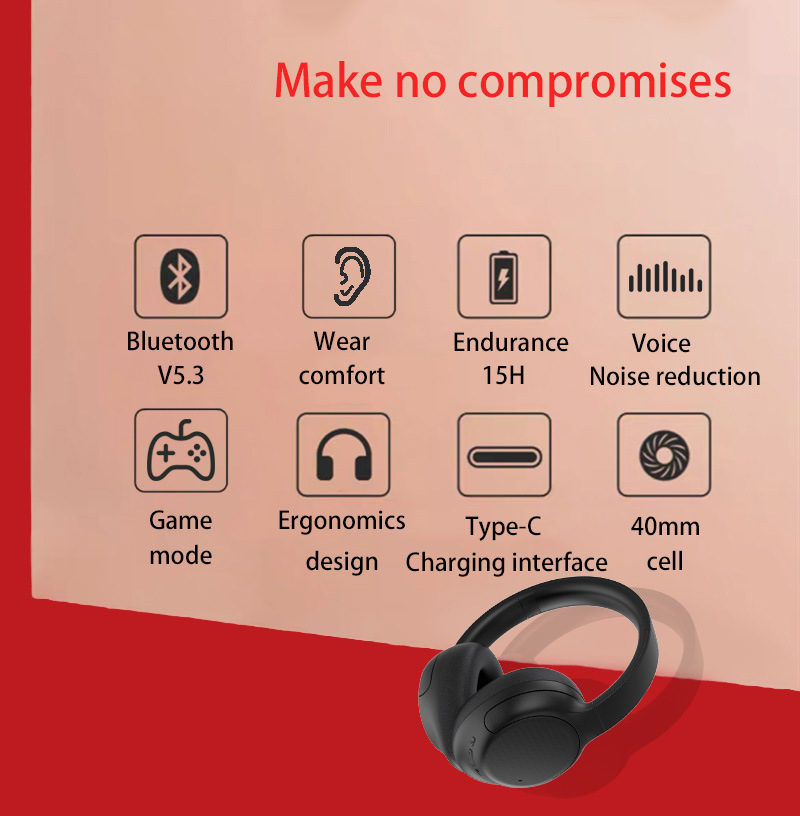 Active Noise Reduction Headset Wireless Bluetooth Explosion Call Music Headset_voghion.com