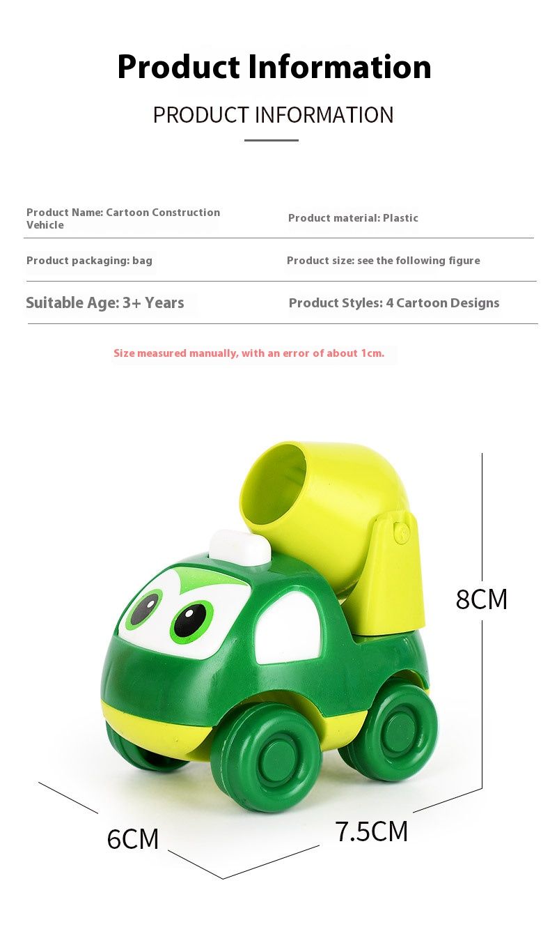 Pull-Back Inertia Construction Vehicle Toy – Surprise Egg Capsule Car (Fire Truck, Dump Truck, Mixer & More) – Fun Educational Play For Kids_voghion.com