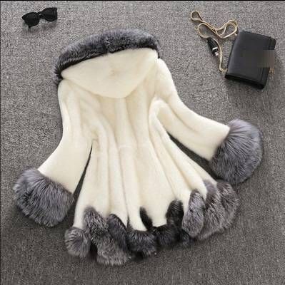 Luxury Faux Fur Coat Women's Winter Fashion Long Coat With Hood Elegant Faux Mink & Fox Fur Collar Plus Size Warm Outerwear For Ladies_voghion.com