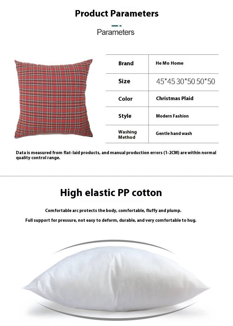 Modern Plaid Cushion Cover - Polyester Decorative Pillow Case For Sofa, Bed, Car (Multiple Sizes & Colors)_voghion.com